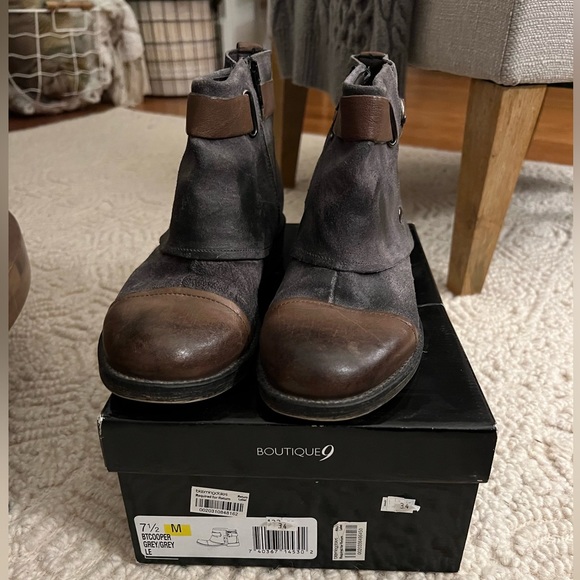 Boutique 9 BTCooper grey Ankle Boots size 7.5 - Picture 2 of 7